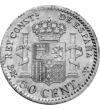 50 centimo  XIII. Alfonz  Ag 1904 Spanyolország