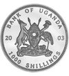 „Gorillák a ködben”, 1000 shilling, Uganda, 2002-2003