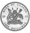 „Gorillák a ködben”, 1000 shilling, Uganda, 2002-2003