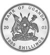 „Gorillák a ködben”, 1000 shilling, Uganda, 2002-2003