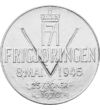A norvég „Nép királya”, 25 korona, ezüst, Norvégia, 1970