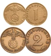 // 2x1  2  2x5  2x10  2x50 pfennig  1  2  5 márka  Harmadik Birodalom  1933-1945