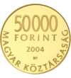 Rege a csodaszarvasról, 50000 forint, arany, Magyar Köztársaság, 2004