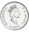 25 cent II. Erzsébet portréja  Ni 503 g Kanada 1999
