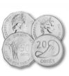 5 10 20 50 cent  0 0 Fidzsi-szigetek 1969-1985