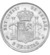  5 peseta XIII.Alfonz Ag1888-1892 Spanyolország