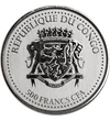 500 frank Címer  Ag 999 311 g Kongó 2022