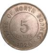 5 cent Névérték  CuNi 73 g Észak-Borneó 1903-1940