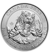 10 dollár, Kardfogú tigris, , Ag 9999, 62,2 g, Kanada, 2023