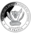 20 frank Címer  Ag 9999 311 g Kongó 2023