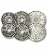1/2, 1, 5, 10, 50 sen, , 0, 0, Japán, 1916-1926