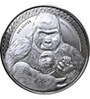 500 frank, Ezüsthátú gorilla, , Ag 999, 31,1 g, Kongó, 2023