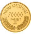 20000 forint Névérték  Au 986 698 g Magyar Köztársaság 1996