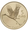 5 euró, Fekete gólya, , CuNi, 19 g, Szlovákia, 2023