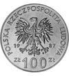 100 zloty Címersas   CuNi 1080 g Lengyelország 1987