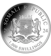 1000 shilling Címer   Ag 9999 311 g Szomália 2024