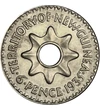 6 penny Névérték  CuNi 267 g Új-Guinea 1935