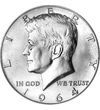  1/2 $, Kennedy, Ag, 1964, USA