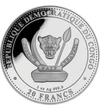 20 frank Címer  Ag 9999 311 g Kongó 2024