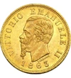  10 líra, II.ViktorEmánuel,Au1863-65, Olaszország