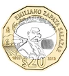 20 peso, Zapata, , , CuNi, 12,67 g, Mexikó, 2019