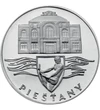 50 korona, Pöstyén címere, fürdő épülete, Ag 700, 7 g, Csehszlovákia, 1991