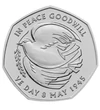 50 penny, Békegalamb, CuNi, 8 g, Nagy-Britannia, 2025