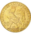20 frank Gall kakas   Au 900 645 g Franciaország 1899-1914