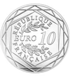 10 euró Babér- és tölgykoszorú hatszögek  Ag 333 13 g Franciaország 2025