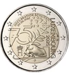 2 euró, 75 éves a Schuman deklaráció, aláíró tollból békegalambok, CuNi, 8,5 g, Luxemburg, 2025