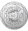 10 euró Babér és tölgykoszorú hatszögekben  Ag 333 13 g Franciaország 2025