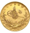  100 piaszter V. Muhammad arany Oszmán Birodalom