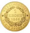 1 korona utánveret Vereinsmünze   CuNi+Au 114 g Osztrák-Magyar Monarchia eredeti érme: 1866