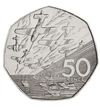 50 penny, Normandiai invázió, , CuNi, 13,5 g, Nagy-Britannia, 1994