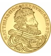eredeti érme: 6 dukát, II. Mátyás koronázási emlékérem, színarannyal bevont rézötvözet, eredeti érme: Magyar királyság, eredeti érme: 1608