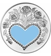 Érem Hátlapja  színes szív ornamentikában
