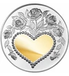 Érem Hátlapja  színes szív ornamentikában