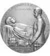temetési emlékérem utánveret, Ferenc József király halálára - 1916, ezüstözött rézötvözet, Osztrák-Magyar Monarchia