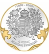 Hunyadi Mátyás koronázása 1464-ben, ezüstözött emlékérem