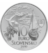 10 euró Martin Kukučín ezüst vf 2010 Szlovákia