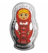Matrjoska baba, 5 dollár, 1 uncia színezüst, Salamon-szigetek, 2017