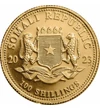 100 shilling, Elefánt,  Au 999,9,  3,11 g, 20 mm, Szomália, 2023