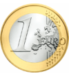 // 1 euró, Kecskemét - a „hírős város”, egyedi színes érme, CuNi, Európai Unió, 2002-2023 // A színes érmén a Cifrapalota épülete látható!