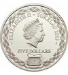 Pillangó, 5 dollár, 925-ös ezüst, Tokelau-szigetek, 2012