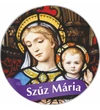 Szűz Mária, színes érem