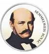 Semmelweis Ignác, 50 cent ezüstözött érme