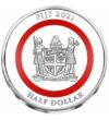 Jöjj el kedves Télapó…, 1/2 dollár, ezüstözött érme, Fidzsi, 2021