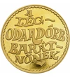 A legodaadóbb barátnő - karikatúra érem, Sajdik Ferenc tervezte