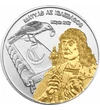 / érem, Mátyás király, részaranyozott, ezüstözött emlékérem, ,  // Nemzetünk nagyjai között tartjuk Hunyadi Mátyást, aki egyik legnagyobb formátumú és történelmi hatású királyunk volt. Egy gyenge, szétzilált ország választotta királyává a Duna jegén, és h