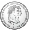egy gulden utánveret érem, ezüstözött rézötvözet, Királyi eljegyzés